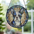 Boston Terrier Stained Glass Effect Suncatcher